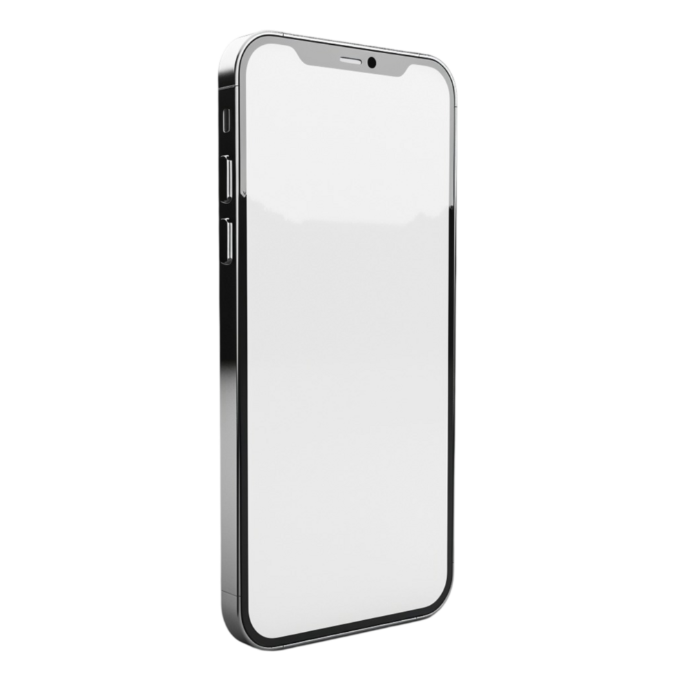 Realistic Transparent Smartphone on Transparent background AI-Generative png