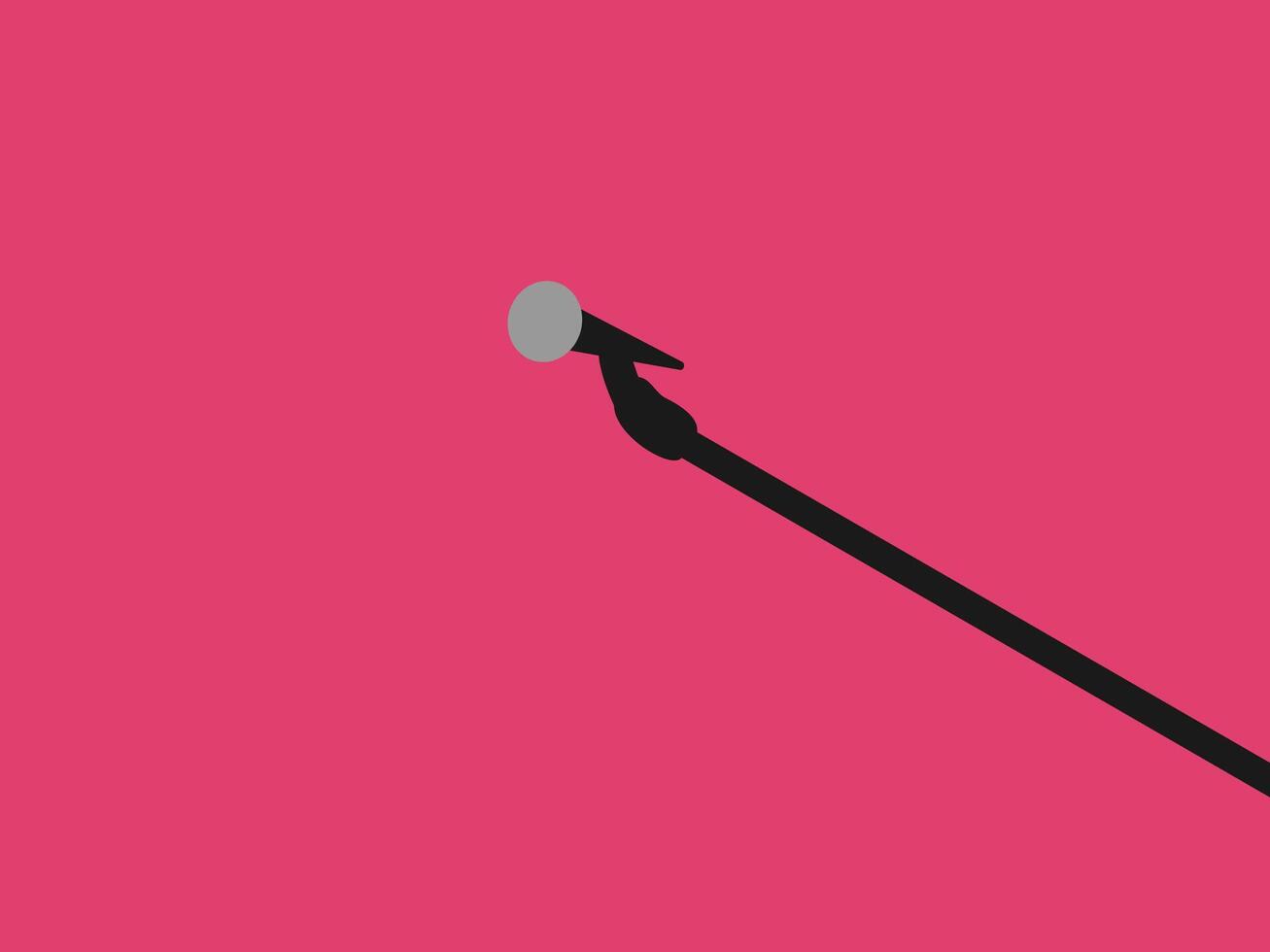 flat design microphone illustration vector
