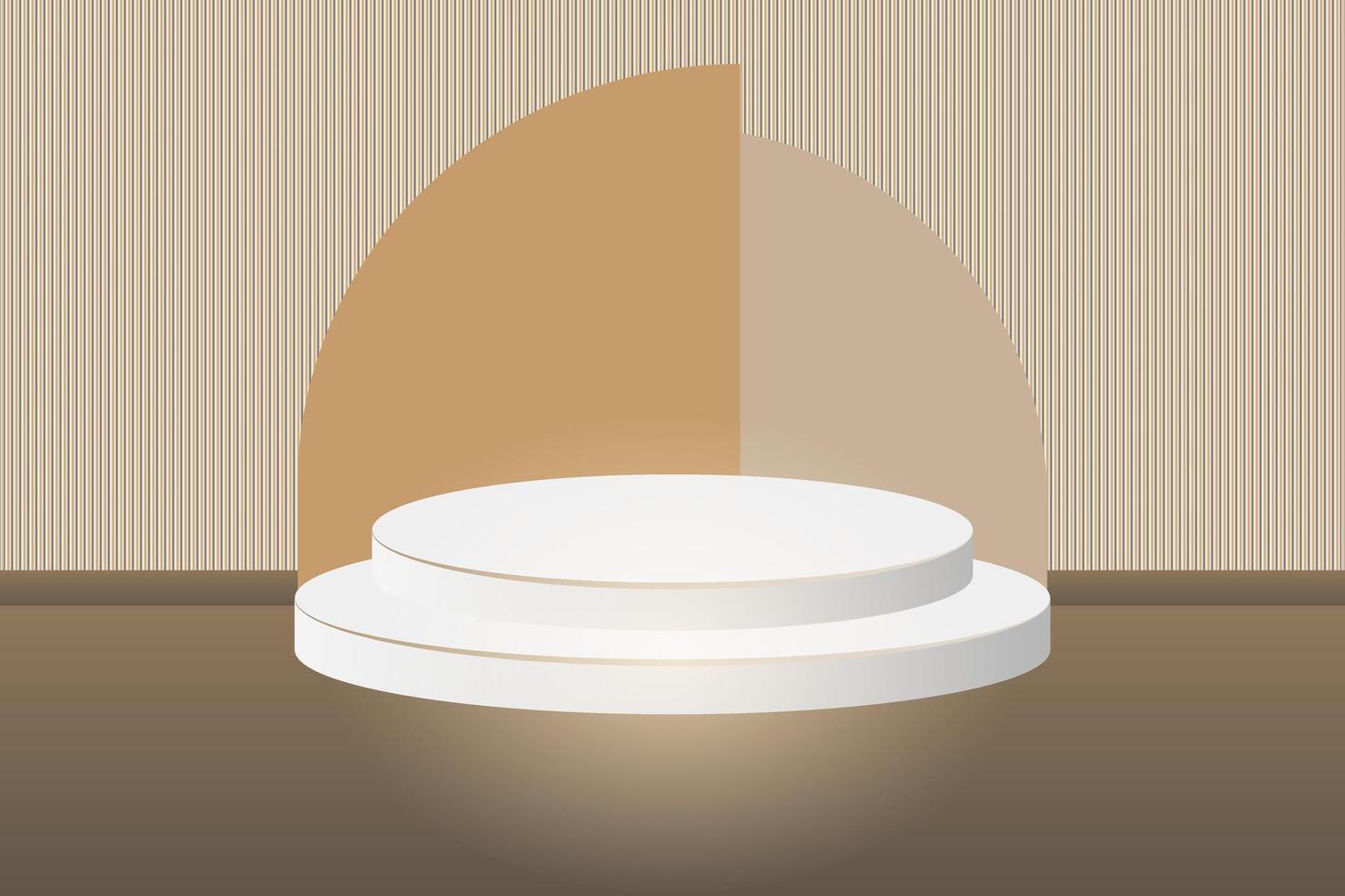 Minimalist Brown Podium Background with Silver Line vector
