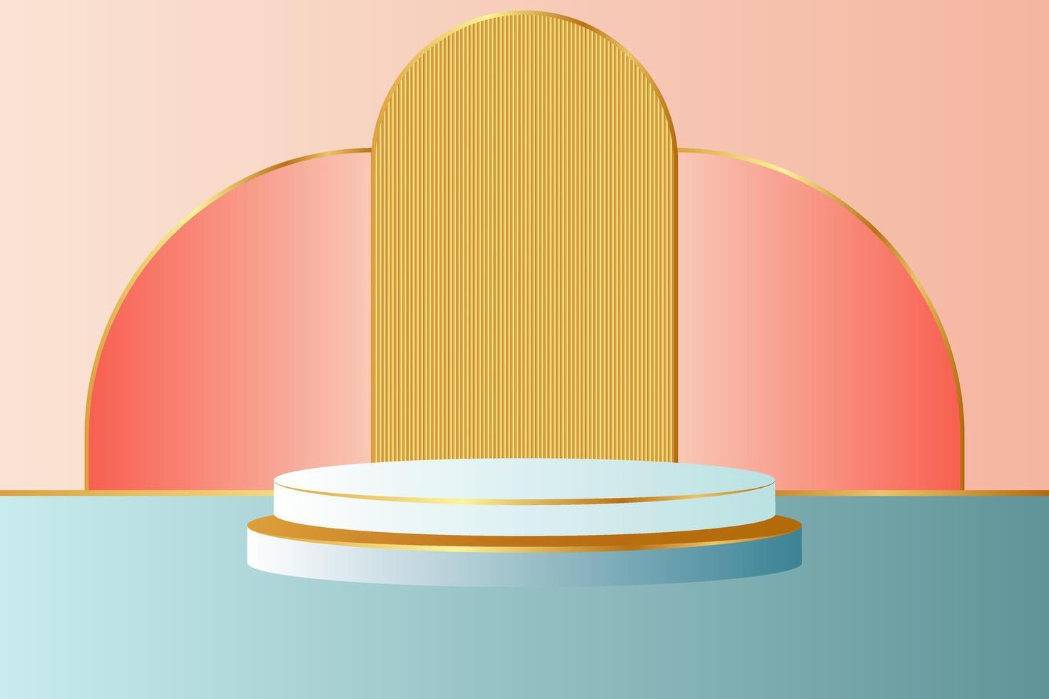 Abstract Pastel Background with Golden Lines vector