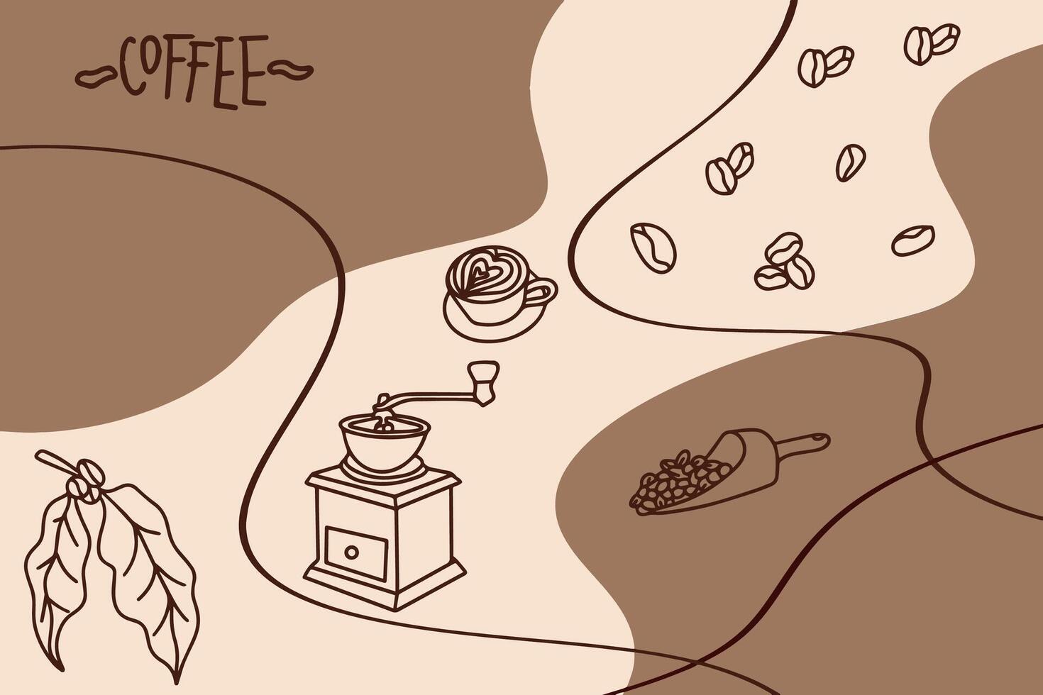 Banner for menu and recipes. Set of hand drawn cafe theme. Doodles for coffee, bakery for cafe menu, pastry shop. illustration. vector