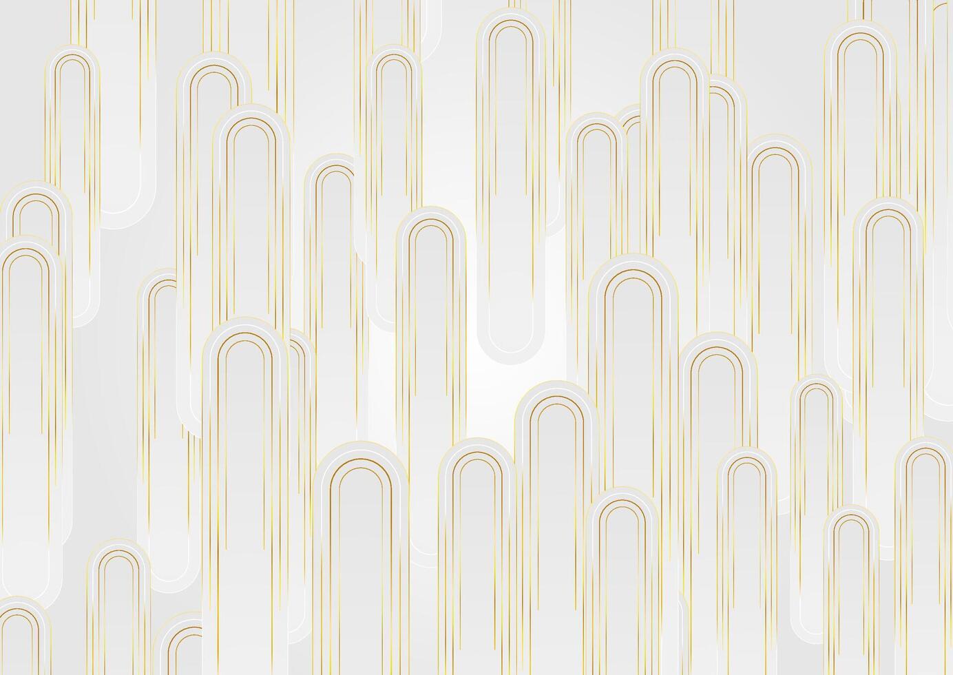 Grey stripes and golden lines abstract geometric background vector