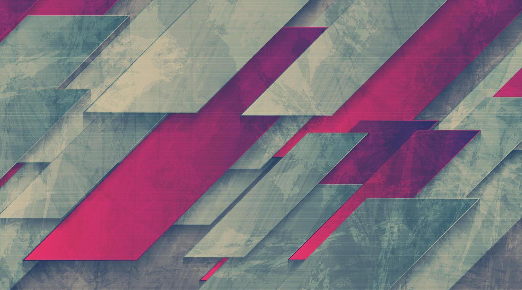 Blue purple abstract geometric tech grunge background vector