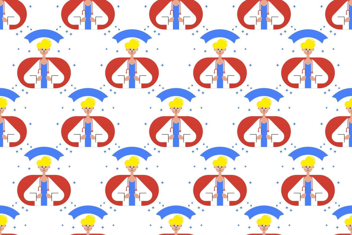 Flat people seamless pattern background vector
