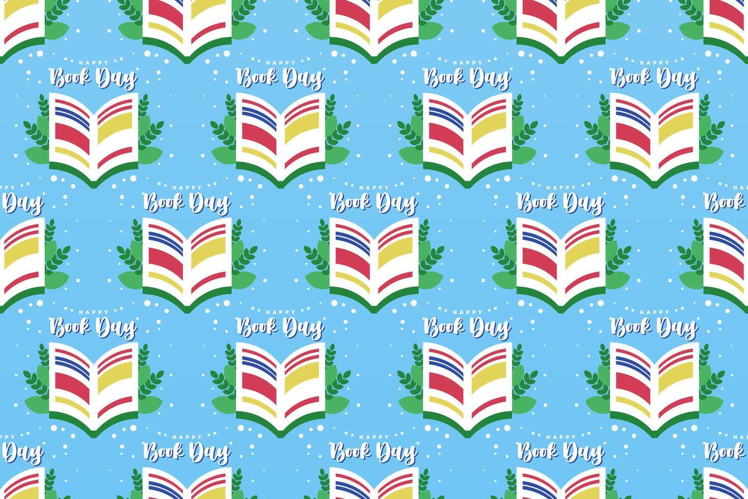 Book illuistration seamless pattern background vector