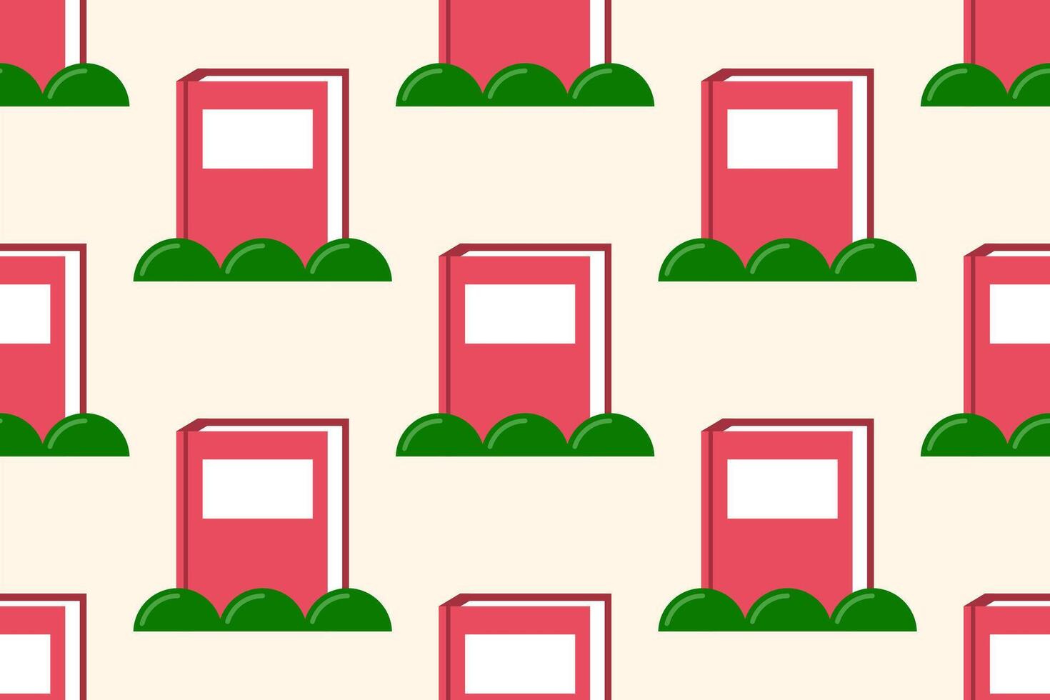Book illuistration seamless pattern background vector
