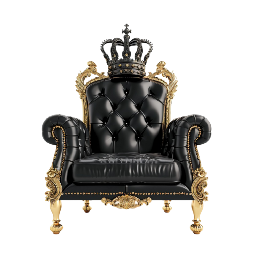 3D Rendering of Sofa Chair Isolated on Transparent Backgroundc AI-Generative png