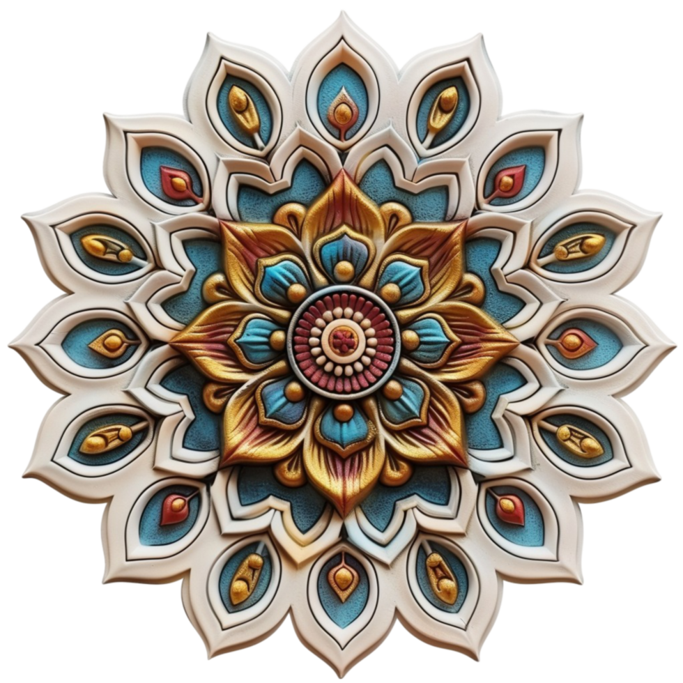 Beautiful Arabic Style Mirror Isolated on Transparent Background AI-Generative png