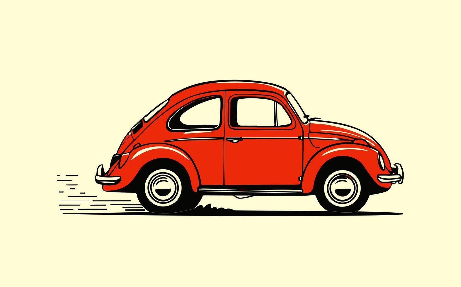 Retro car on a light background. illustration vector