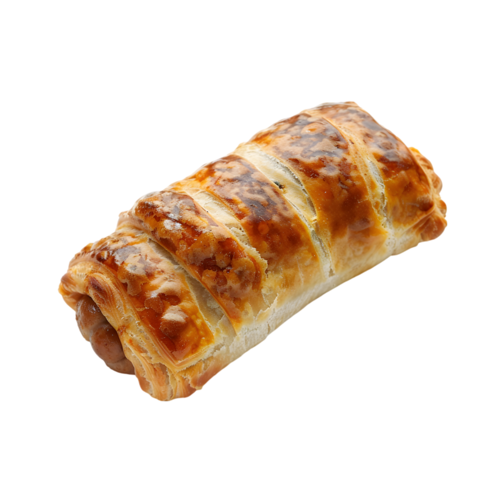 Sausage roll pastry on a transparent background png