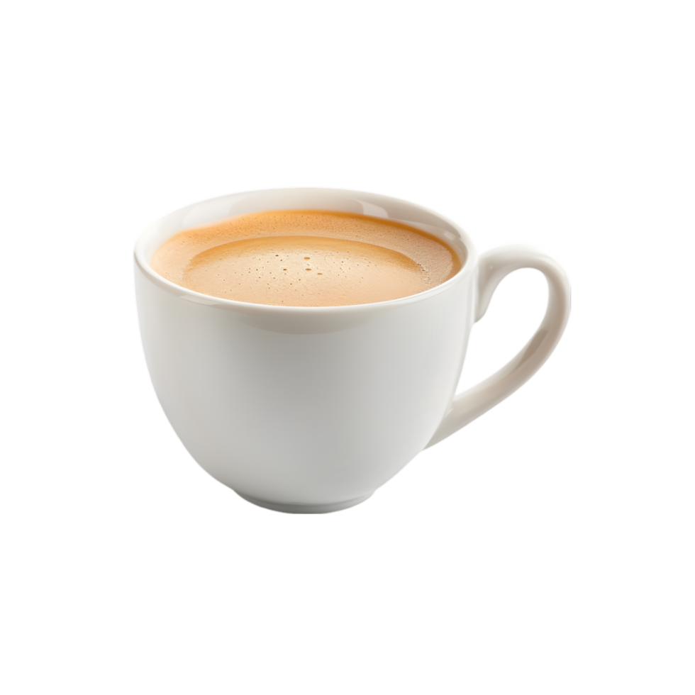 A cup of black coffee isolated on a transparent background png