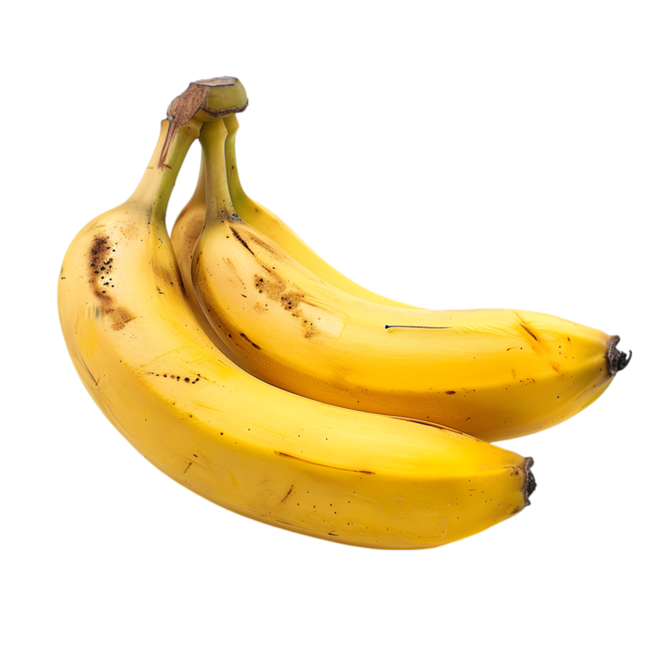 A bunch of ripe bananas isolated on a transparent background png