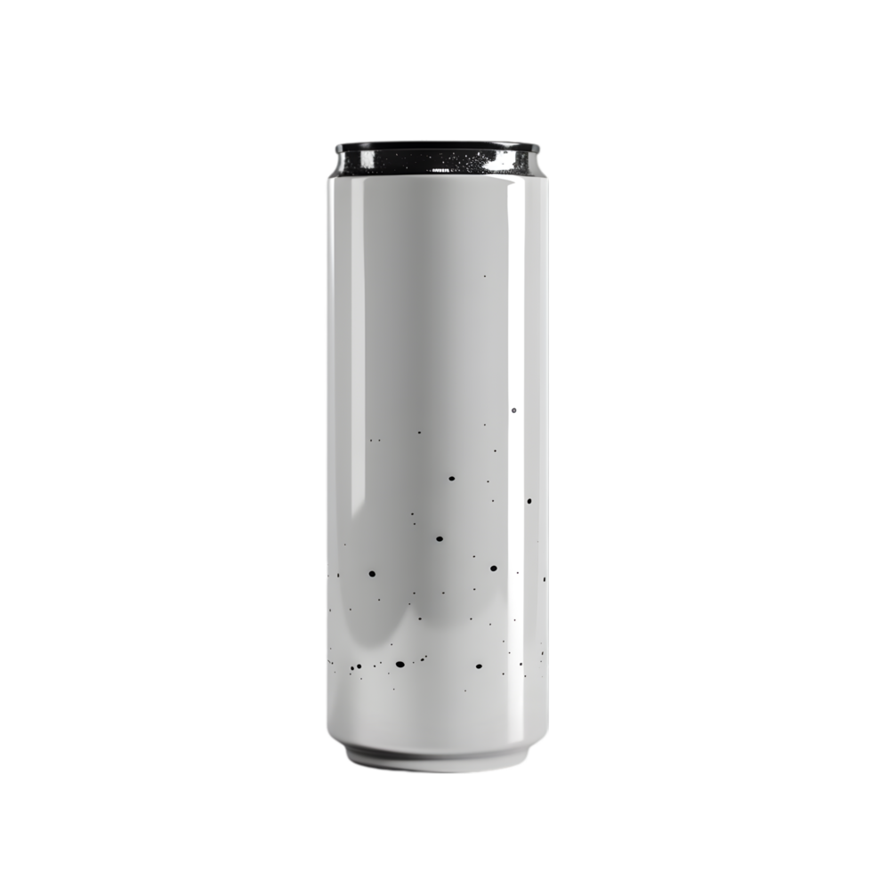 Minimalistic Design Sparkling Water Can Isolated on Transparent Background png
