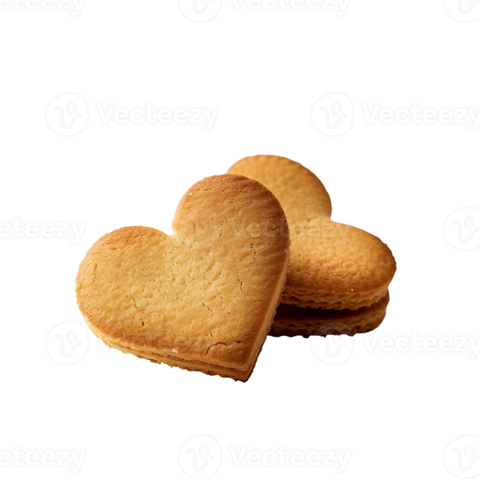 Heartfelt Treats Set of Heart-Shaped Cookies Isolated on Transparent Background png