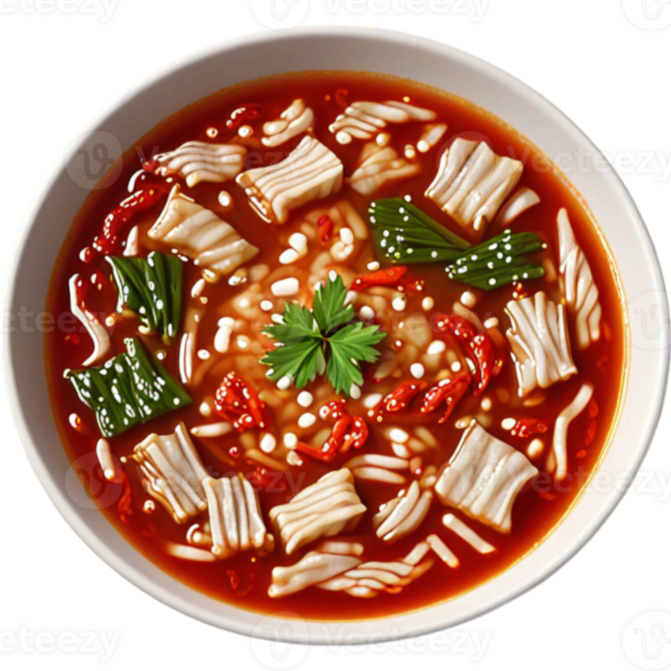 Korean traditional kimchi soup png