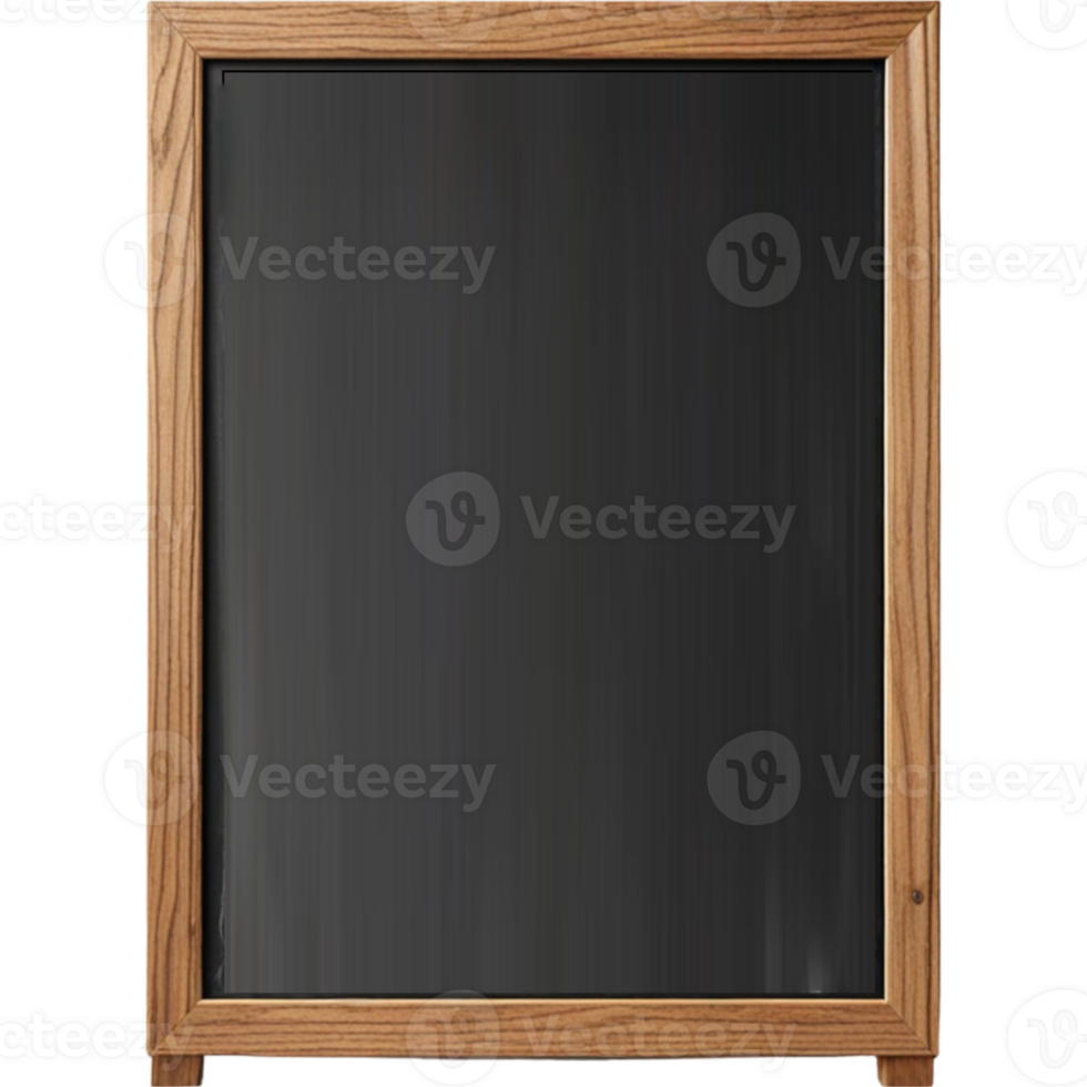 Blank Wooden menu chalkboard for cafe of restaurant png