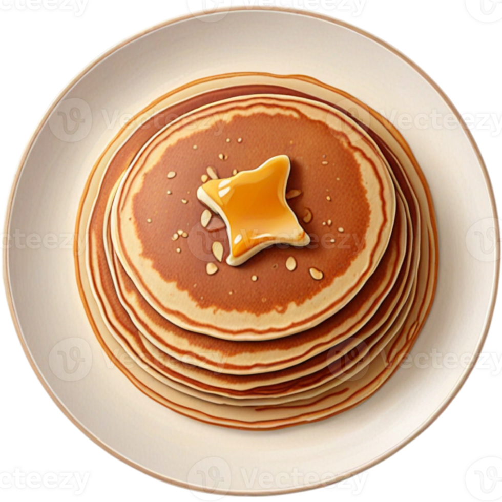 Pancakes on plate png