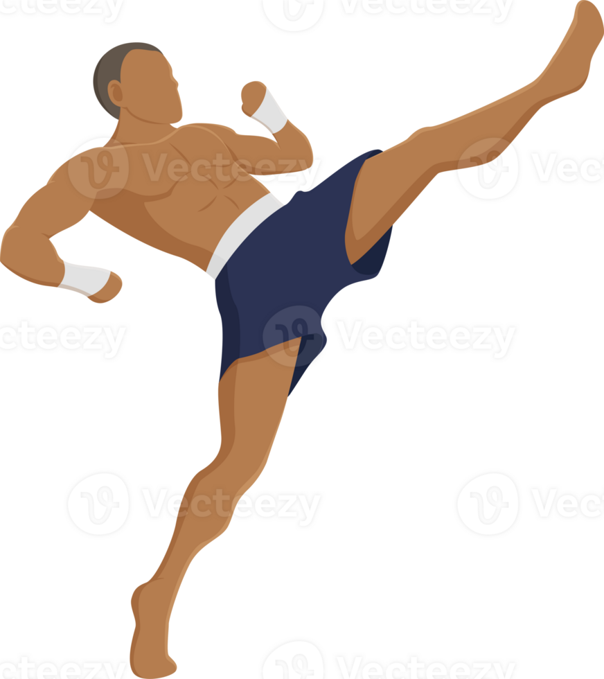 Thai boxing, Thailand culture travel illustration design png