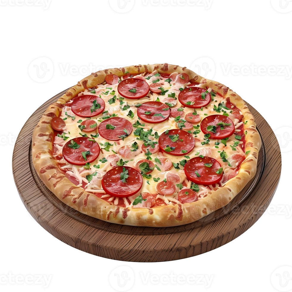 pizza 3d realistic icon illustration isolated on transparent background png