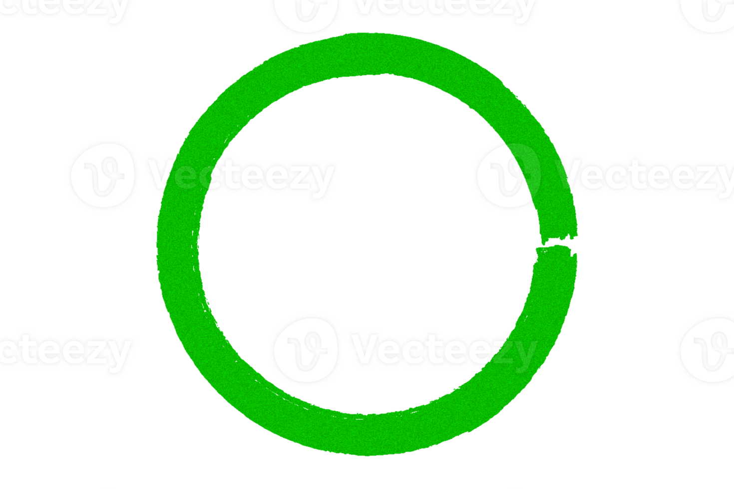 Green circle frame sticker noise grainy texture on transparent background, design element png