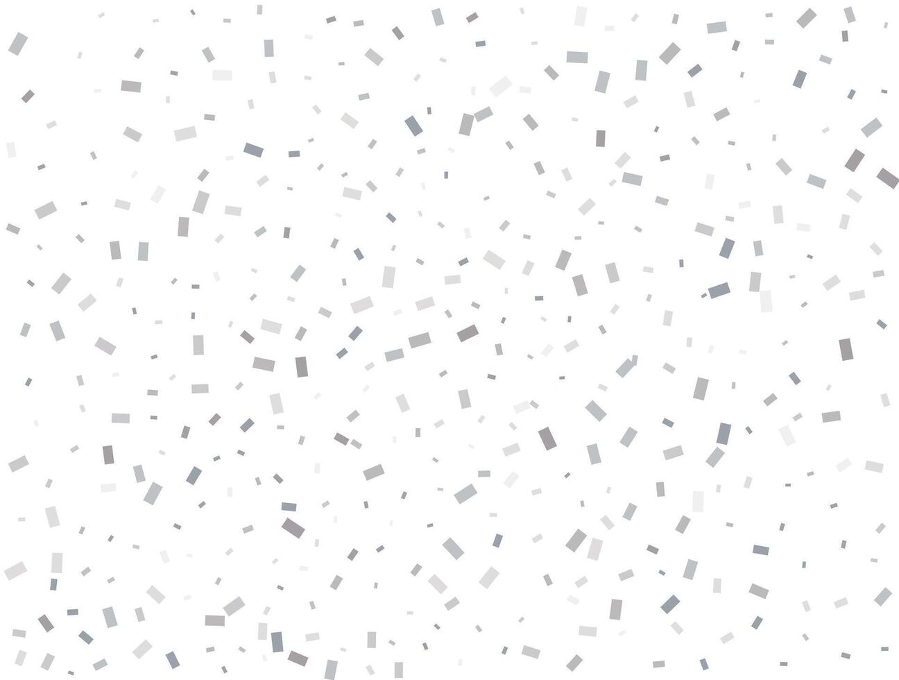 New Year silver Rectangular glitter confetti background. White festive texture. vector