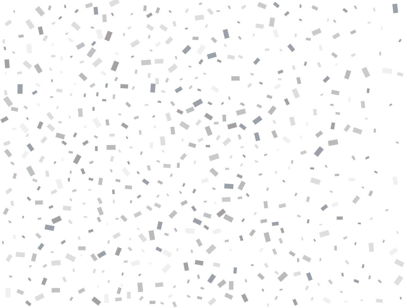 New Year silver Rectangular glitter confetti background. White festive texture. vector
