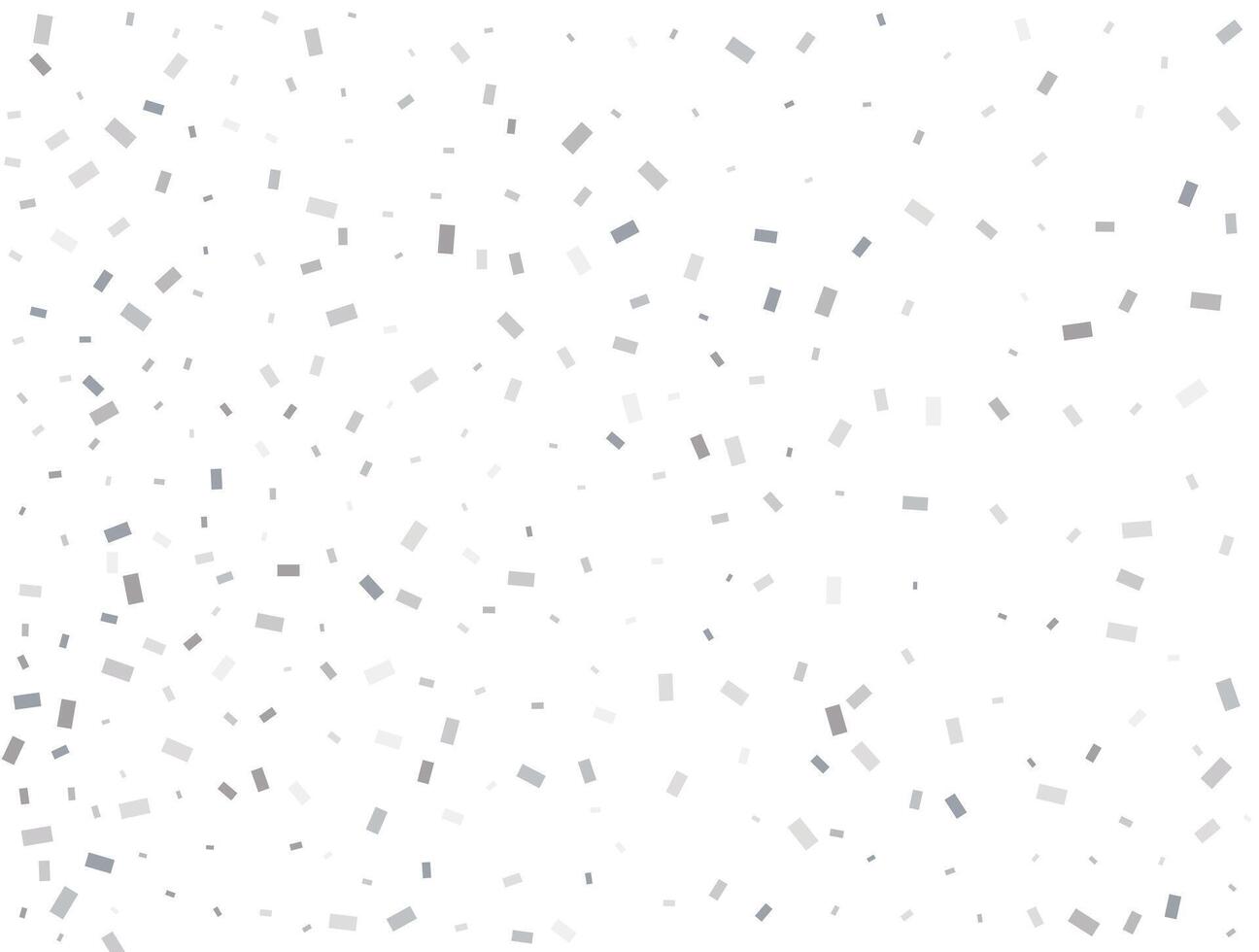 New Year silver Rectangular glitter confetti background. White festive texture. vector