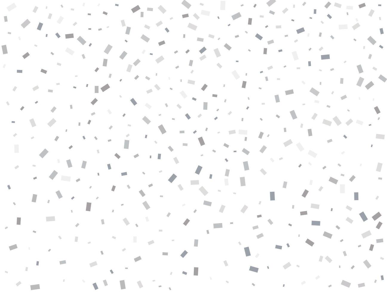 New Year silver Rectangular glitter confetti background. White festive texture. vector