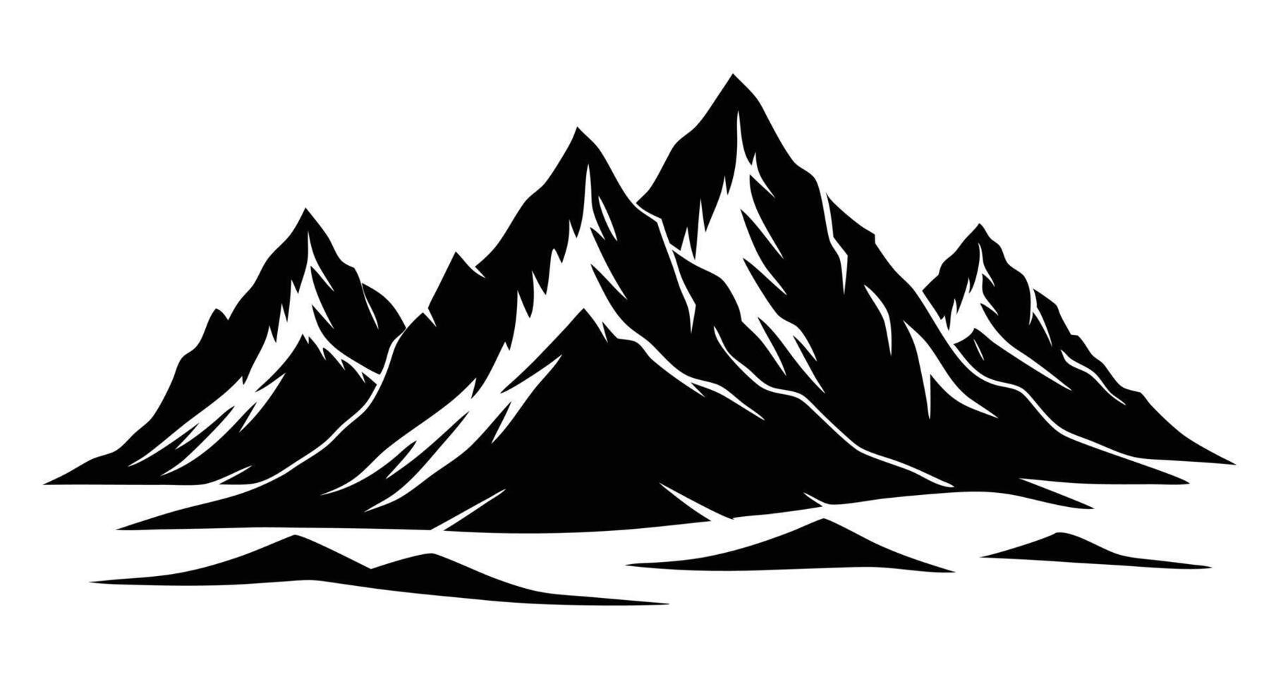 Desert Mountains Rising from Rugged Desert Floor vector
