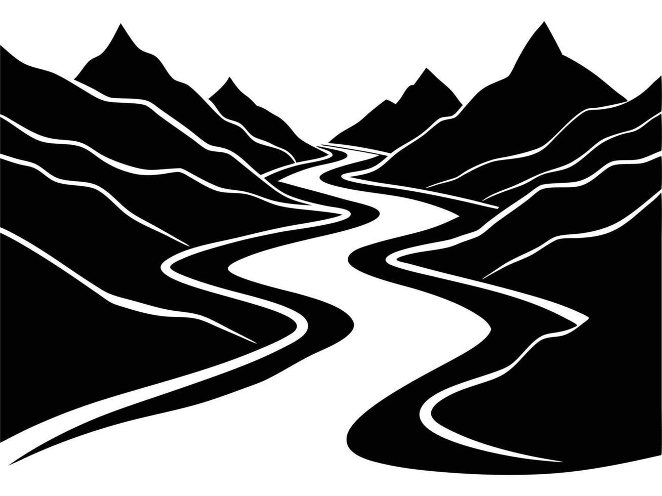 River Valleys Wide Valleys Carved by Flowing Rivers vector
