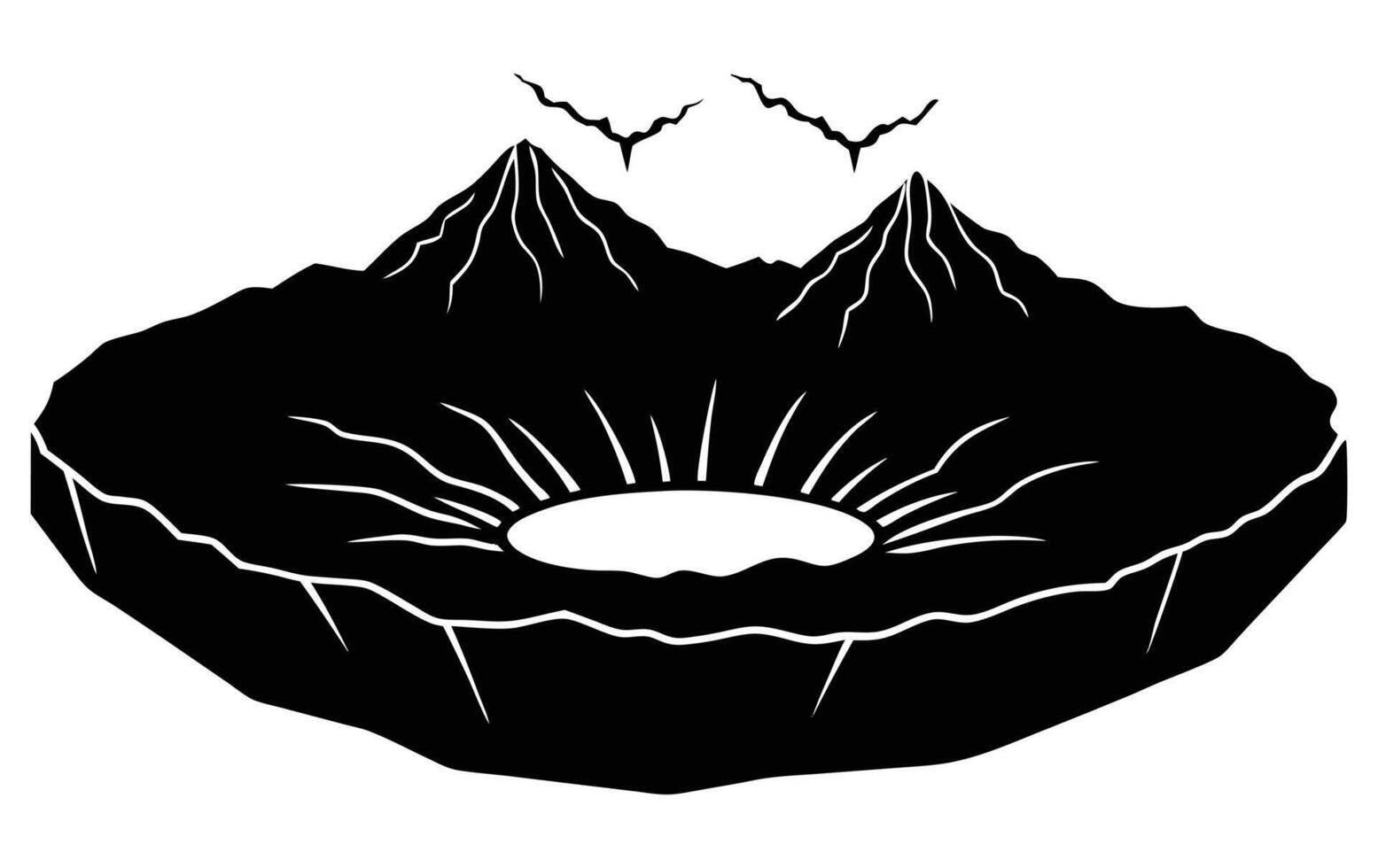 Volcanic Craters Formed by Volcanic Activity vector