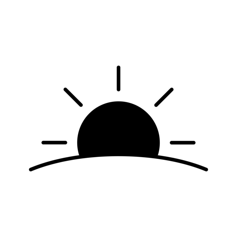 Sunset icon, sunrise icon. Sun, rise symbol. Morning icon. vector