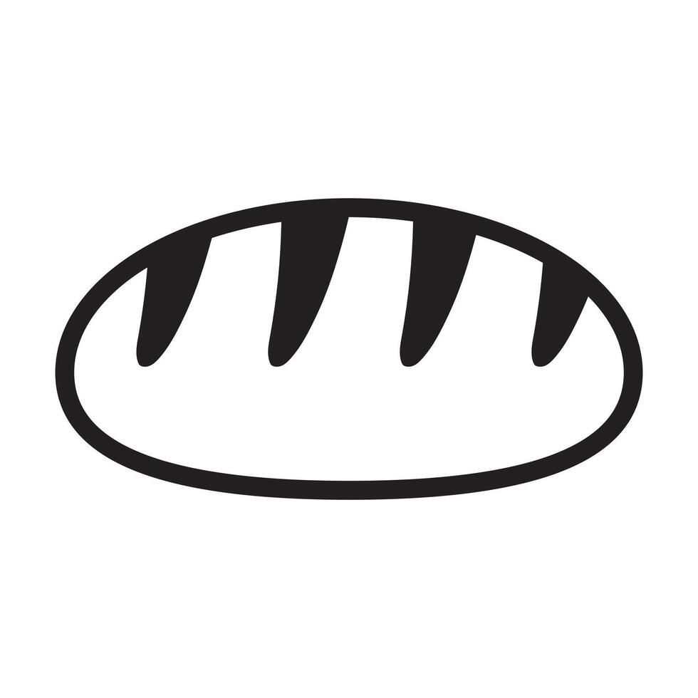 Bread icon, bread loaf icon. vector