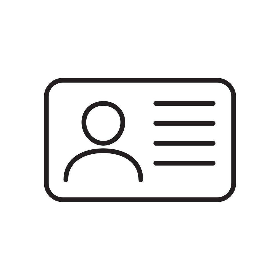 ID Card icon collection. Employee clerk card, driver license, Identification card, staff identification card symbol. Design for website and mobile app. vector