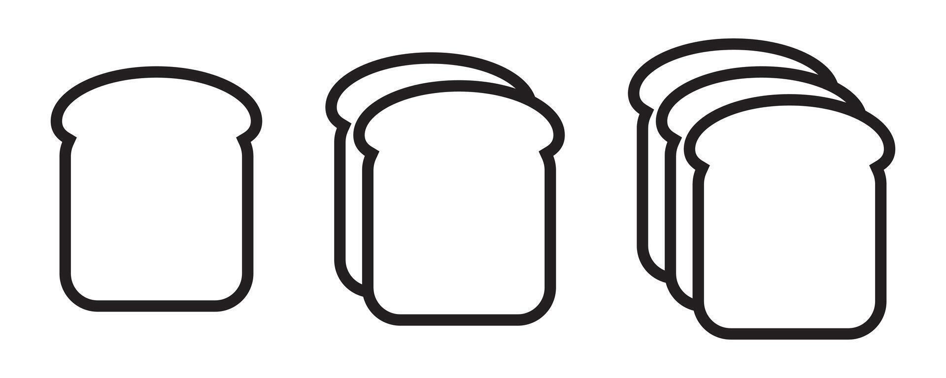Bread slices icon. vector