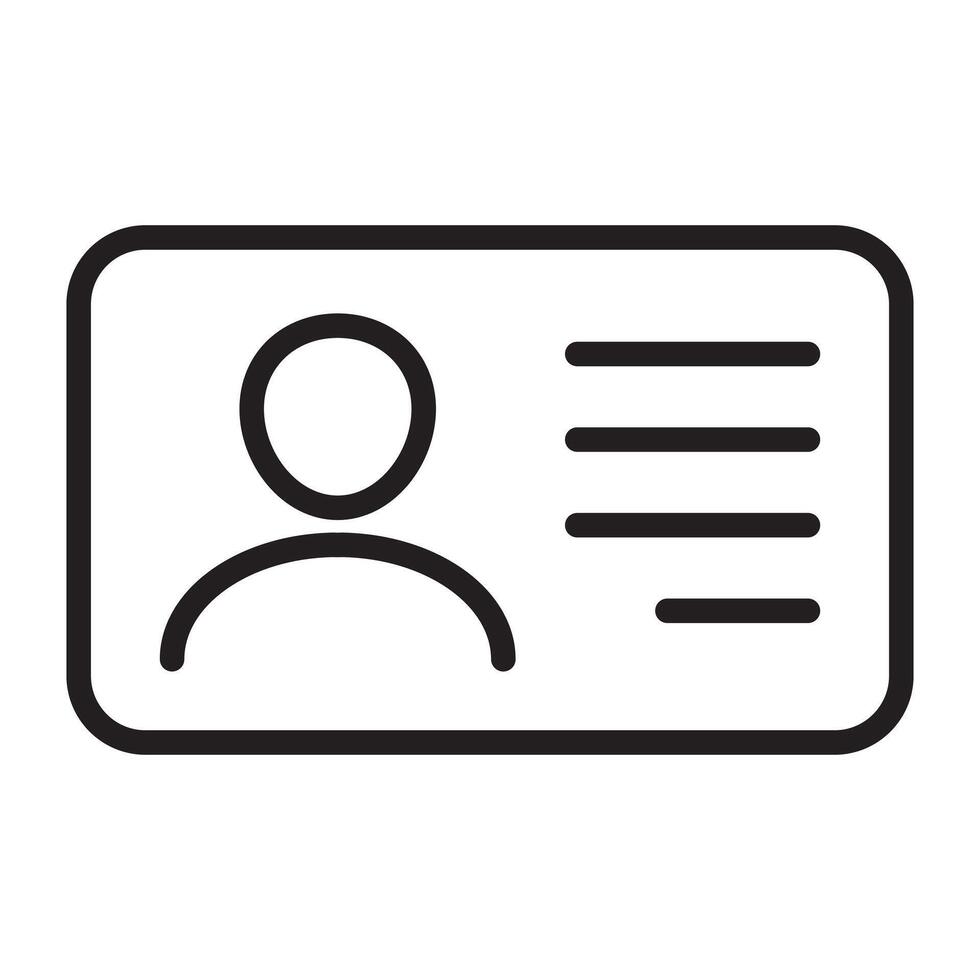 ID Card icon collection. Employee clerk card, driver license, Identification card, staff identification card symbol. Design for website and mobile app. vector