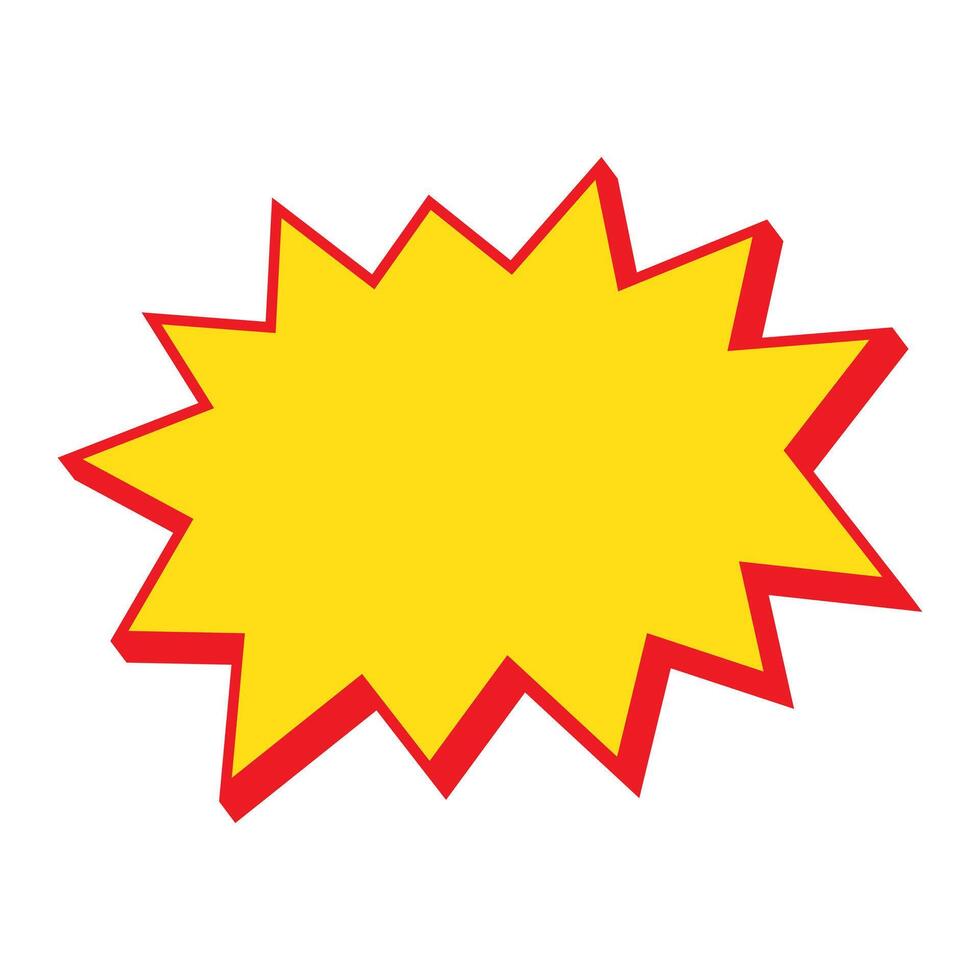 Blank sale tags. Ribbon sale banners. Red and yellow starburst stickers. Pop art funny bang bubble on white background. Cartoon comic style. vector