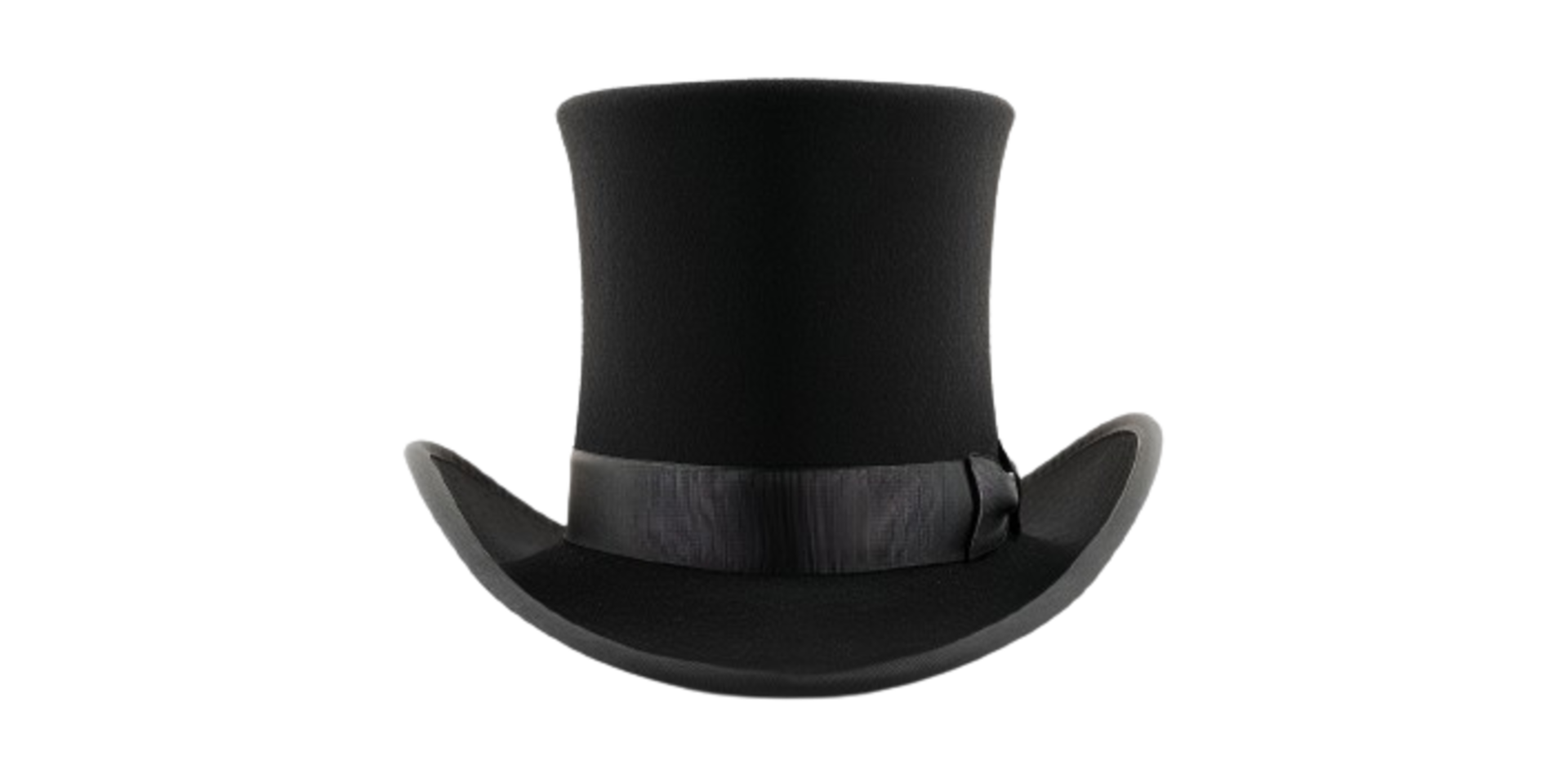 Black top hat isolated on transparent background png