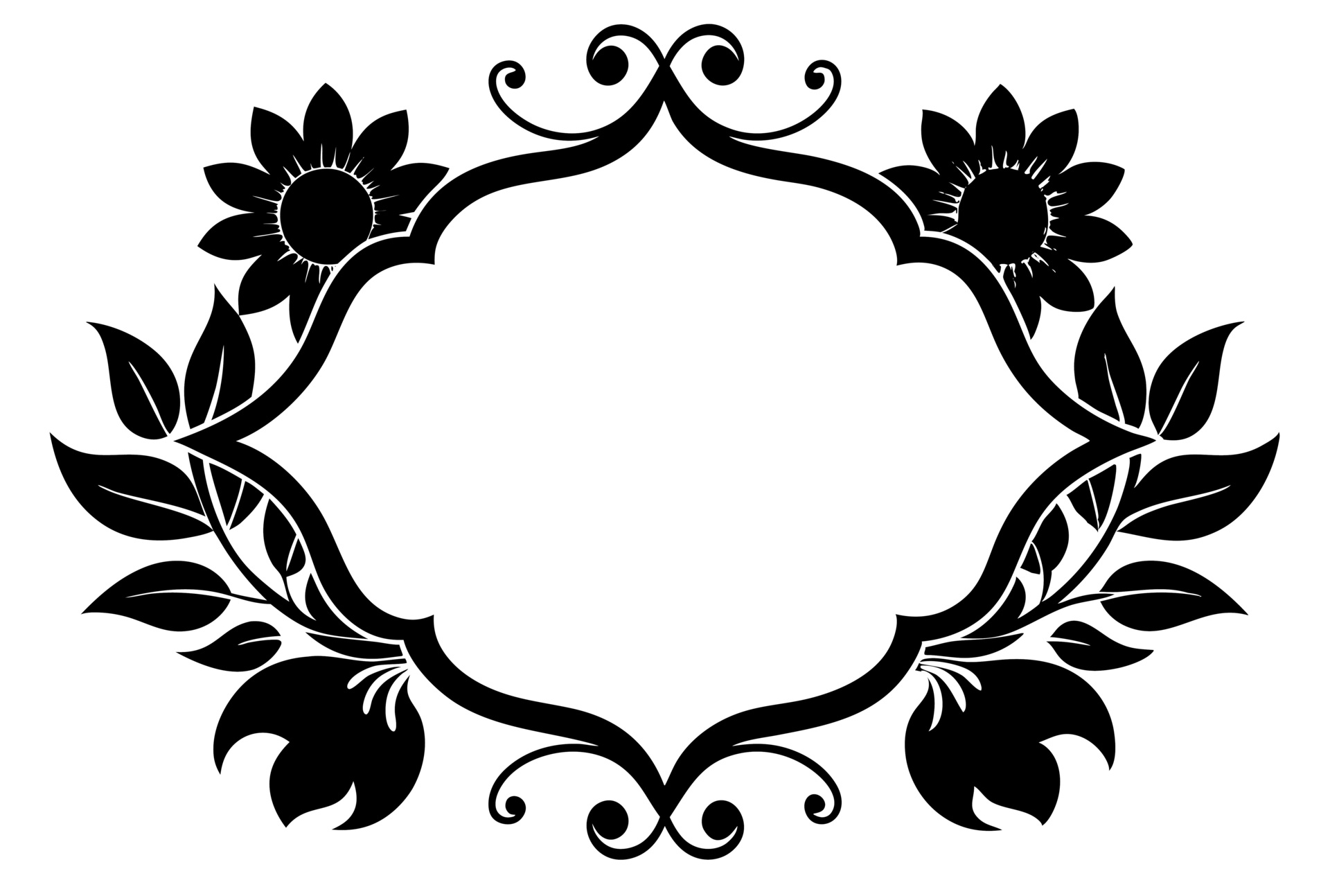 circular design with floral and leafy patterns radiates symmetrically