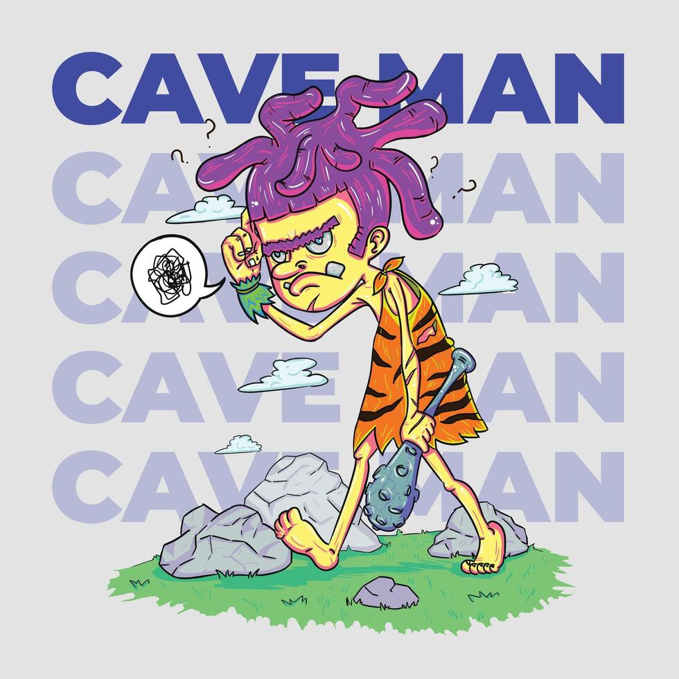 Caveman Character Design vector