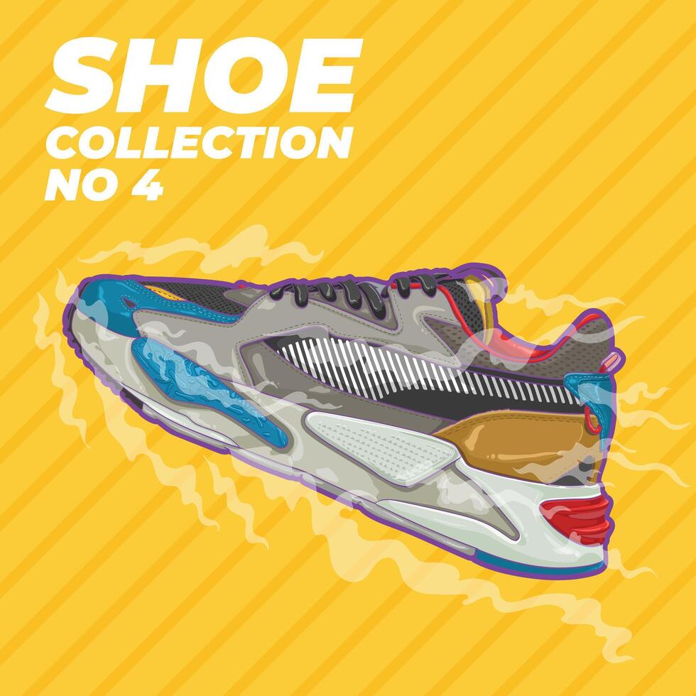 Shoe design NUMBER 4 vector