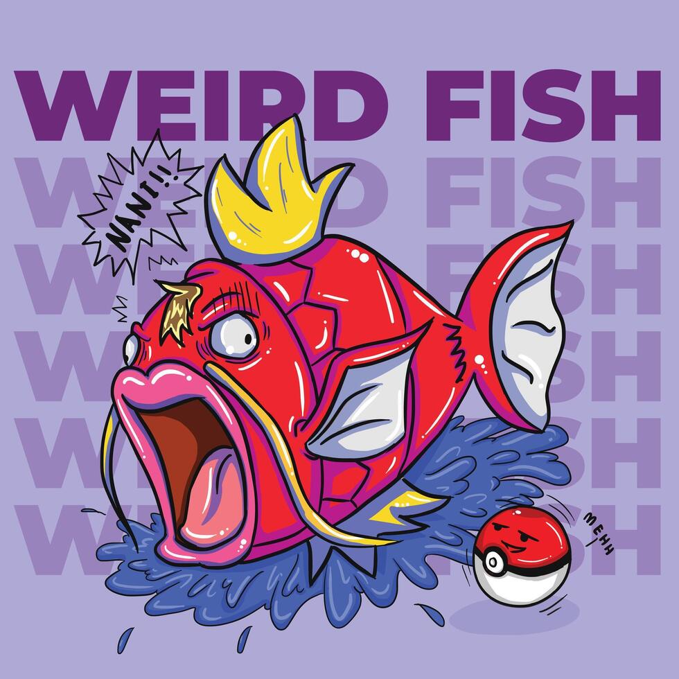 Weird Fish Character vector