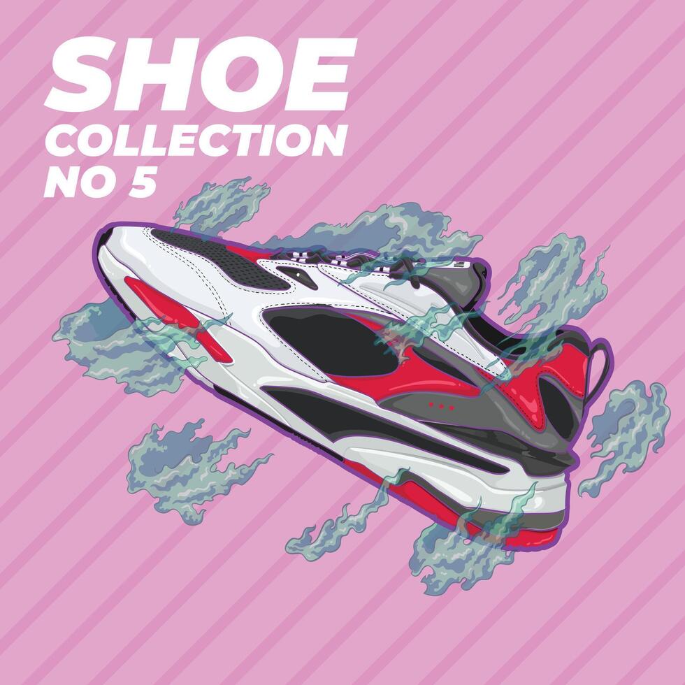 Shoe design NUMBER 5 vector