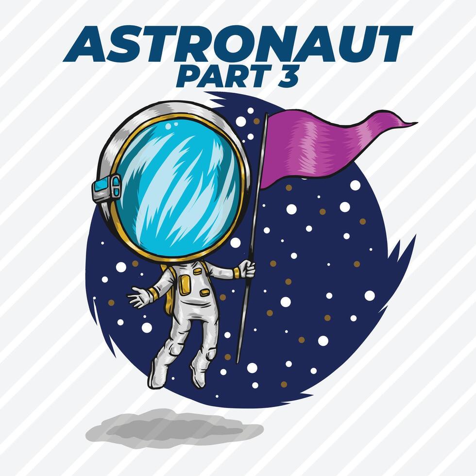 ASTRONAUT FLOATING IN SPACE vector