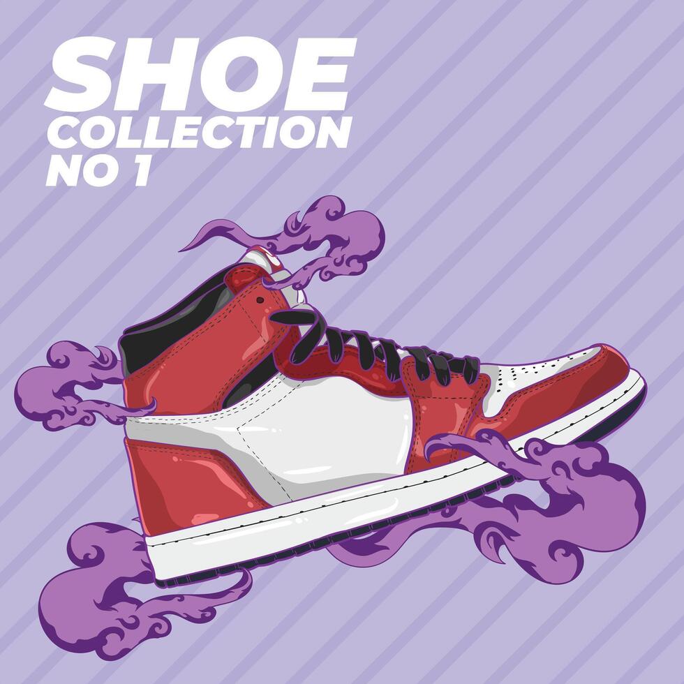 Shoe design NUMBER 1 vector