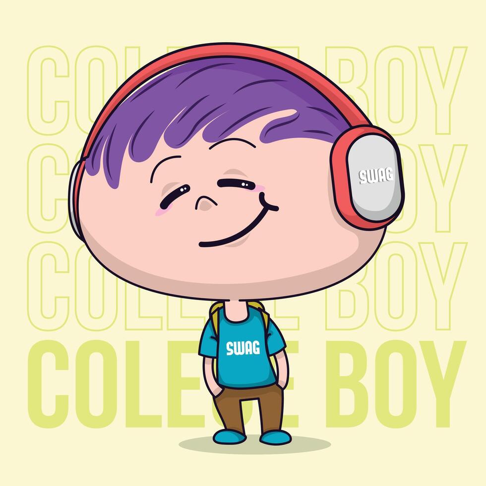 Student boy Character Design vector