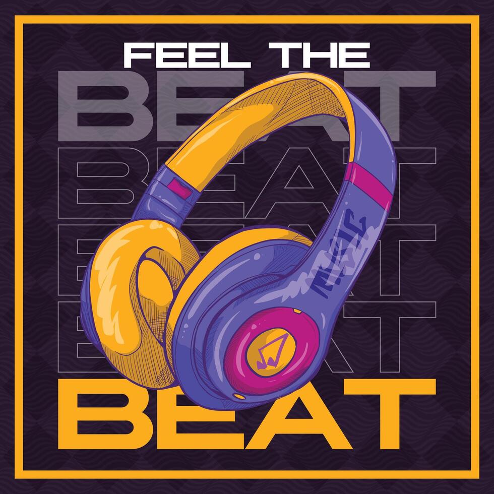 Music Headphone Poster vector