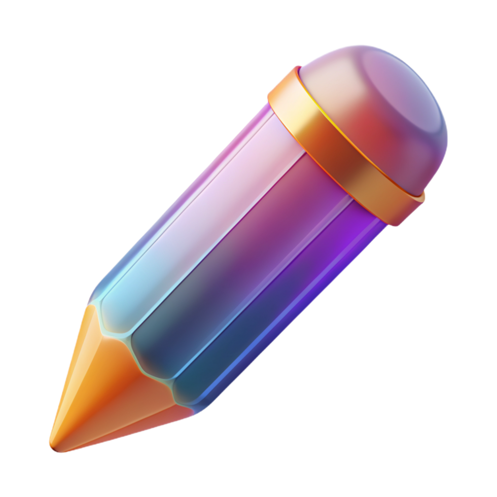 Pencil 3D pencil design 3D pencil icon 3D pencil symbol png