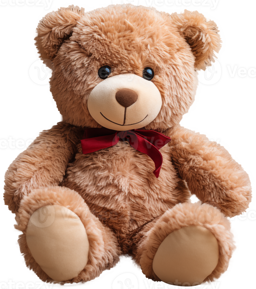 Soft teddy bear isolated on transparent background png