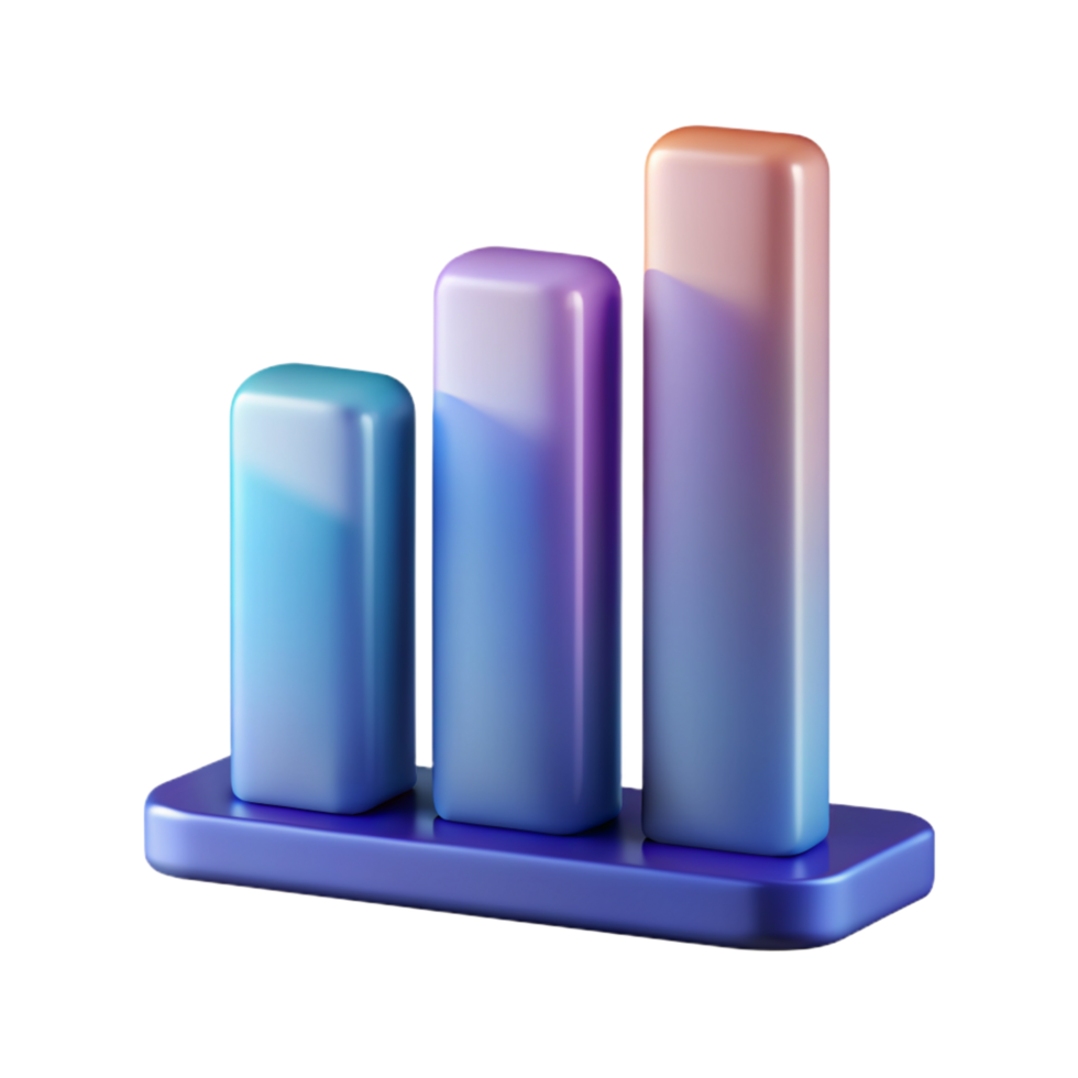 Bar graph 3D bar graph design 3D bar graph icon png